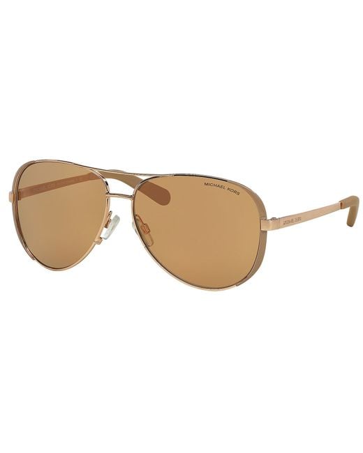 Michael kors Chelsea Metal Uva/uvb Protection Aviator Sunglasses in